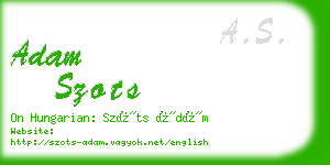 adam szots business card